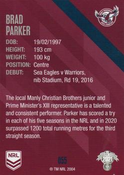 2021 NRL Traders #055 Brad Parker Back